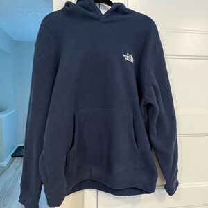 North face teddy bear hoodie women xl navy color